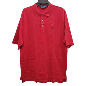 Polo Golf by Ralph Lauren Vintage Men's Red Blue Pony Pima Cotton Shirt Size‎ L